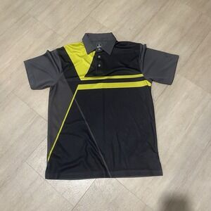 PGA Tour Pro Series Green Striped Golf Shirt Men's Size Medium